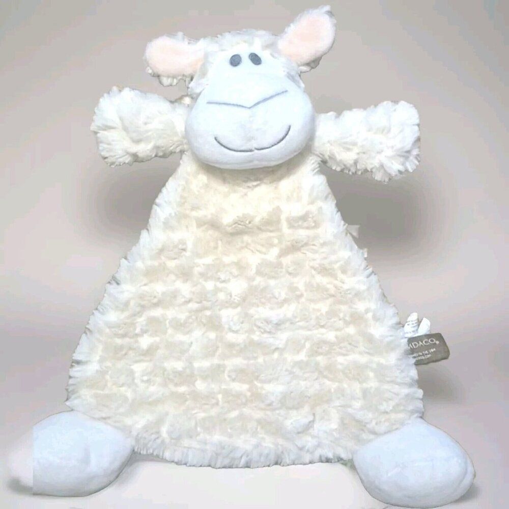 Demdaco Flat Lamb Super Soft Lovey Security Blanket Security Made In USA